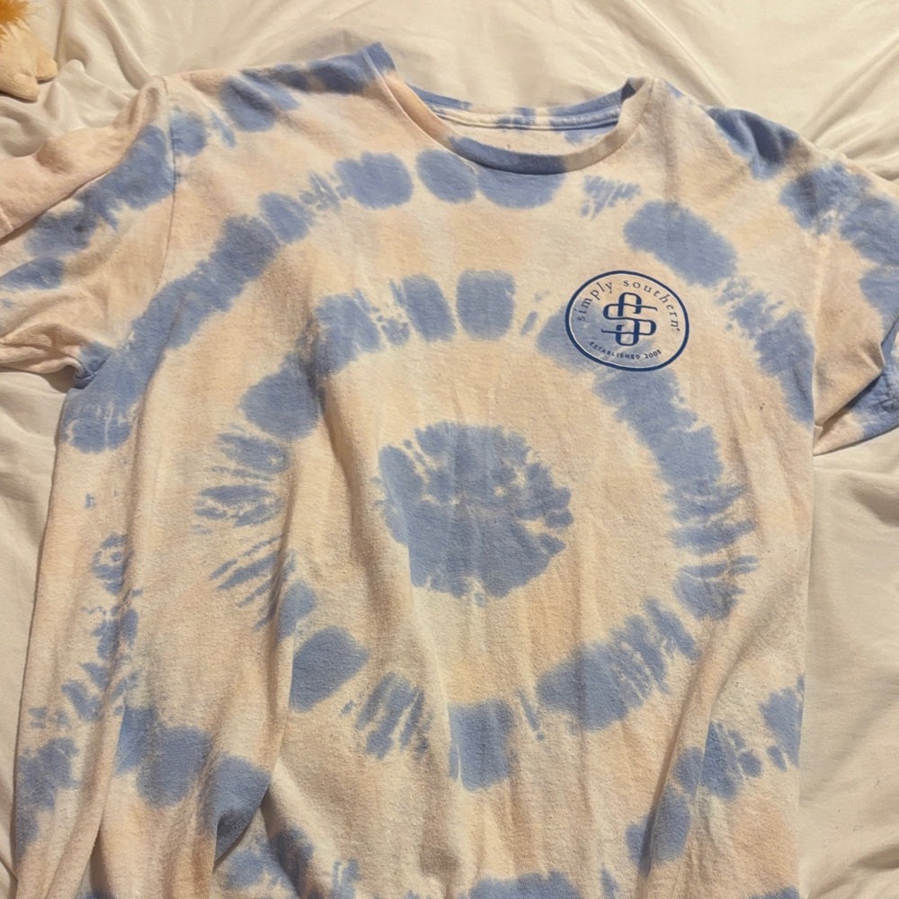 Simply Southern Blue and Cream Dog Graphic Tee